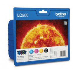 Brother LC-980VALBP cartuccia d'inchiostro Originale Nero, Ciano, Magenta, Giallo 4 pezzo(i)