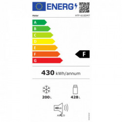 Haier HTF-610DM7 - Frigorifero Side by Side, Total No Frost, Inox, 628 Litri, Classe F (A++)