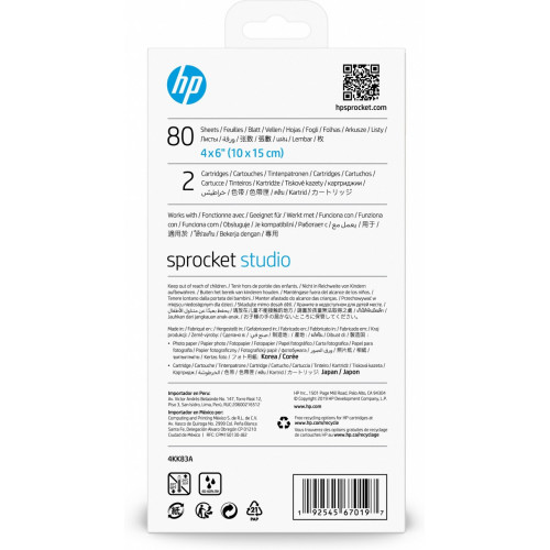 HP Sprocket Studio carta fotografica Bianco Lucida