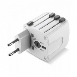 Cellularline World Travel Adapter - Universal Adattatore universale per prese di tutto il mondo Bianco
