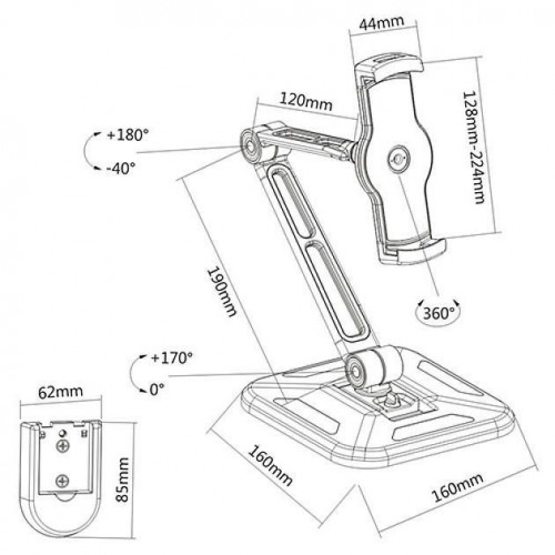 Techly ICA-TBL 2801 supporto per personal...