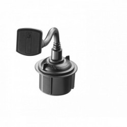 Cellularline Touch Cup Holder - Universal Supporto smartphone da auto magnetico con fissaggio per porta bicchieri Nero
