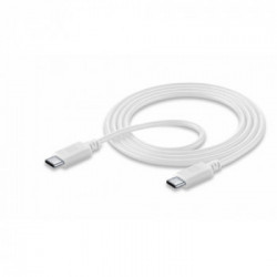 Cellularline USB cable 5A - USB-C to USB-C Cavo 5A da USB-C a USB-C per la ricarica e sincronizzazione dati Bianco