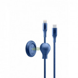 Cellularline Click Cable - USB-C to Lightning Cavo USB da comodino Blu