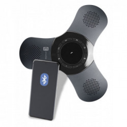 Cellularline Ufo Conference Speaker Bluetooth Vivavoce con 2 altoparlanti e talk time di 5 ore Nero