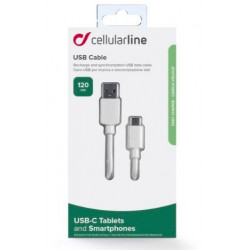 Cellularline 38577 cavo USB 1,2 m USB 2.0 USB A USB C Bianco