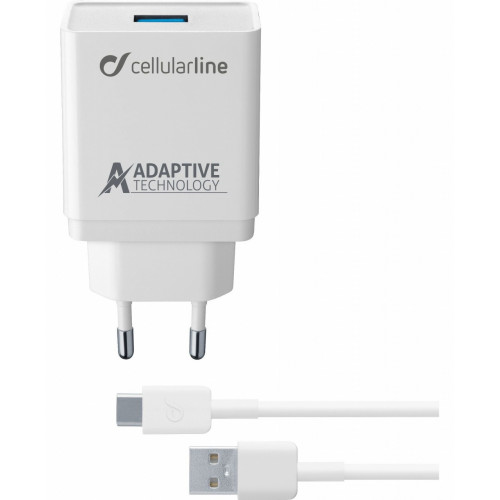 Cellularline Adaptive Fast Charger Kit 15W -...