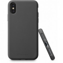 Cellularline Sensation - iPhone XS/X Custodia in silicone soft touch Nero