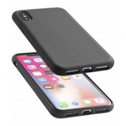 Cellularline Sensation - iPhone XS/X Custodia in silicone soft touch Nero