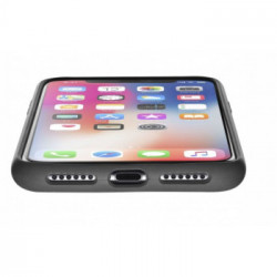 Cellularline Sensation - iPhone XS/X Custodia in silicone soft touch Nero