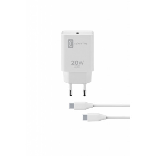 Cellularline USB-C Charger Kit 20W - USB-C to...