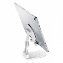 Cellularline Table Stand - Universale per Smartphones e Tablets Supporto da tavolo pieghevole per smartphones e tablets Bianco