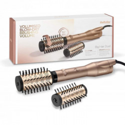 BaByliss Big Hair Dual Spazzola Rotante ad Aria Calda e Fredda, 2 Spazzole Rotanti 42+50mm