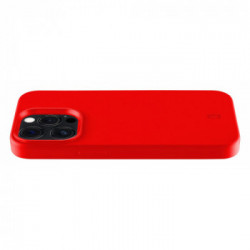 Cellularline Sensation - iPhone 13 Pro Custodia in silicone soft touch con tecnologia antibatterica Microban integrata Rosso