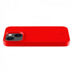 Cellularline Sensation - iPhone 13 Custodia in silicone soft touch con tecnologia antibatterica Microban integrata Rosso