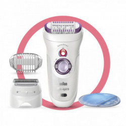 Braun Silk-Épil 9 9-710 SensoSmart - Epilatore Ricaricabile, Wet&Dry, 4 Accessori, Guanto Refrigerante