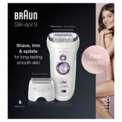 Braun Silk-Épil 9 9-710 SensoSmart - Epilatore Ricaricabile, Wet&Dry, 4 Accessori, Guanto Refrigerante