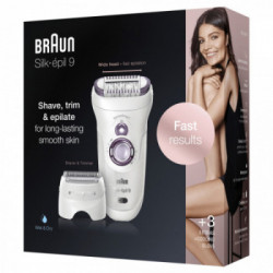 Braun Silk-Épil 9 9-710 SensoSmart - Epilatore Ricaricabile, Wet&Dry, 4 Accessori, Guanto Refrigerante