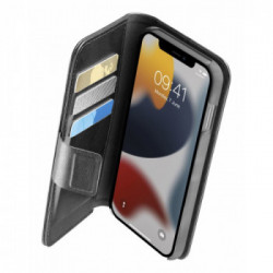 Cellularline Book Agenda - iPhone 13 Eleganza e funzionalità in un’unica soluzione - con tecnologia antibatterica Microban