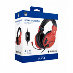 Bigben Interactive PS4OFHEADSETV3R cuffia e auricolare Padiglione auricolare Rosso Connettore 3.5 mm