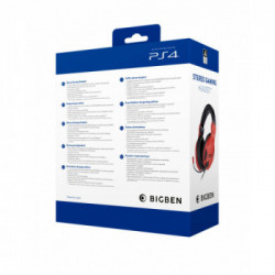 Bigben Interactive PS4OFHEADSETV3R cuffia e auricolare Padiglione auricolare Rosso Connettore 3.5 mm