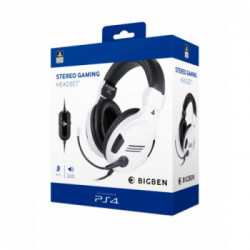 BIG BEN PS4OFHEADSETV3WHITE cuffia e auricolare Cablato A Padiglione Giocare Nero, Bianco