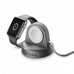 Cellularline Power Dock - Apple Watch Kit per la ricarica di Apple Watch Grigio/Nero