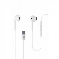 Cellularline ORBIT Auricolare a capsula con microfono, remote control e connettore USB-C Bianco