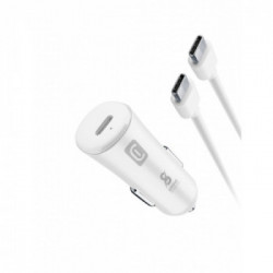 Cellularline Super Fast Car Power Kit 25W - USB-C to USB-C - Samsung Caricabatterie da auto USB-C Super Fast Charge 25W con