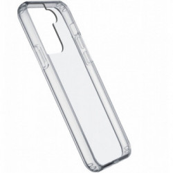 Cellularline Clear Strong - Galaxy S22+ Custodia rigida con bordi in gomma - con tecnologia antibatterica integrata Trasparente