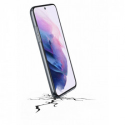 Cellularline Clear Strong - Galaxy S22 Custodia rigida con bordi in gomma - con tecnologia antibatterica integrata Trasparente