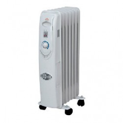 DCG Eltronic RA2807 stufetta elettrica Radiatore Nero, Bianco 1500 W