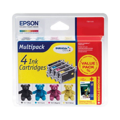 Epson Teddybear Multipack: 4 Ink Cartridges...