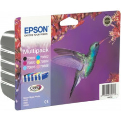 Epson Hummingbird T080740 Multipack Ink Cartridge Originale Nero, Ciano, Ciano chiaro, Magenta chiaro, magenta, Giallo