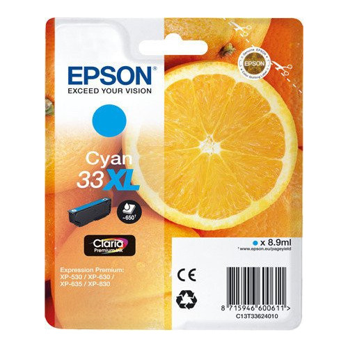 Epson Oranges 33XL C Originale Ciano 1 pezzo(i)