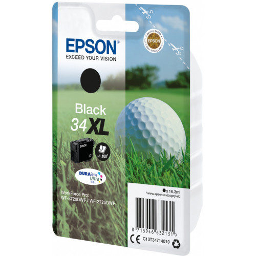 Epson Golf ball Singlepack Black 34XL DURABrite...