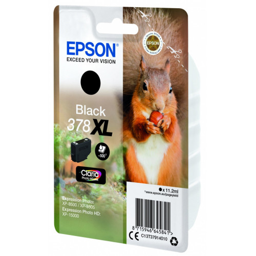 Epson Squirrel Singlepack Black 378XL Claria...