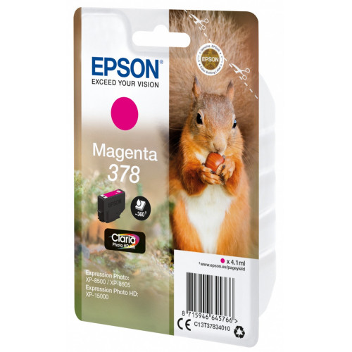 Epson Squirrel Singlepack Magenta 378 Claria...