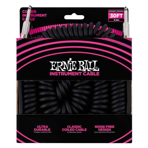 Ernie Ball P06044 cavo audio 9,14 m 6.35mm Nero