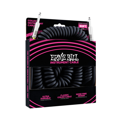 Ernie Ball P06044 cavo audio 9,14 m 6.35mm Nero