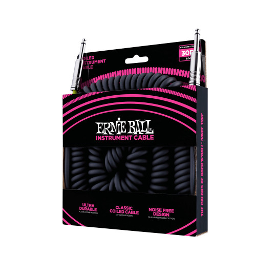 Ernie Ball P06044 cavo audio 9,14 m 6.35mm Nero