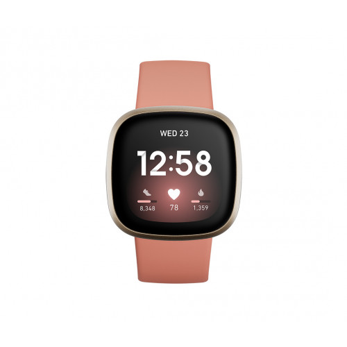 Fitbit Versa 3 AMOLED Oro, Rosa GPS (satellitare)