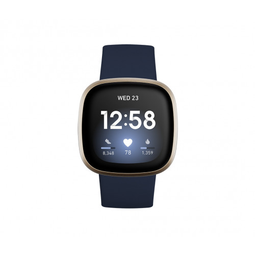 Fitbit Versa 3 AMOLED Blu, Oro GPS (satellitare)