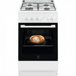 Electrolux LKK500000W - Cucina a Gas, 4 Fuochi a Gas + 1 Forno Elettrico, Classe A