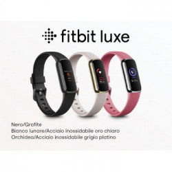 Fitbit Luxe AMOLED Braccialetto per rilevamento di attività Nero, Grafite
