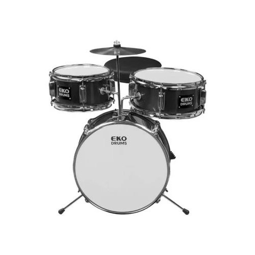 Batteria acustica Eko ED-100 Drum Kit Black 3...