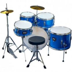 Batteria acustica Eko ED-200 Drum Kit Metallic Blue 4 pz. Metallic Blu