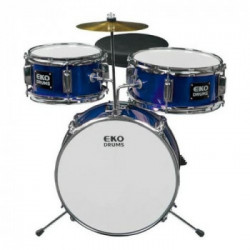 Batteria acustica Eko ED-100 Drum Kit Metallic Blue 3 pz. Metallic Blu