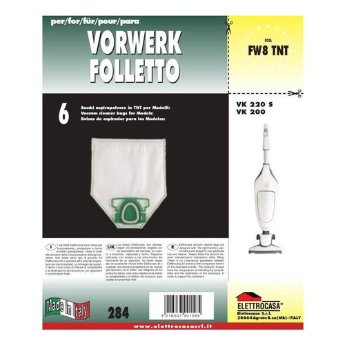 Sacchetto aspirapolvere Elettrocasa FW8 TNT
