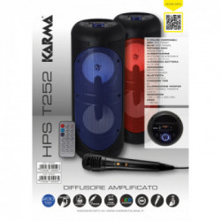 Karma Italiana HPS T252BL altoparlante 1-via Nero Con cavo e senza cavo 20 W